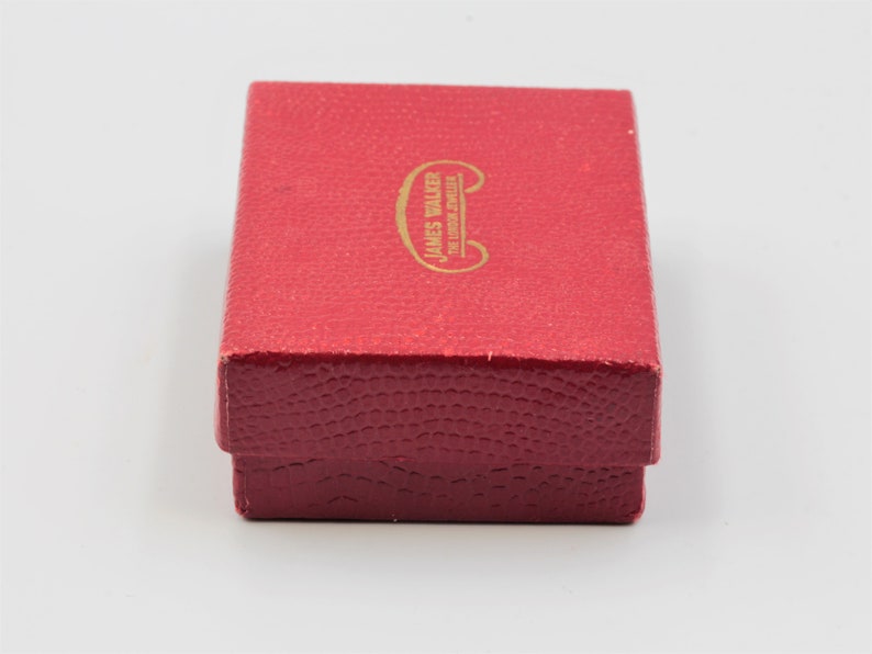 pin cufflinks The London Jeweller earrings Vintage Small rectangular Red James Walker presentation box