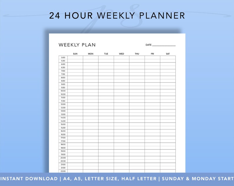 24-hour-weekly-planner-printable-weekly-agenda-a4-a5-etsy