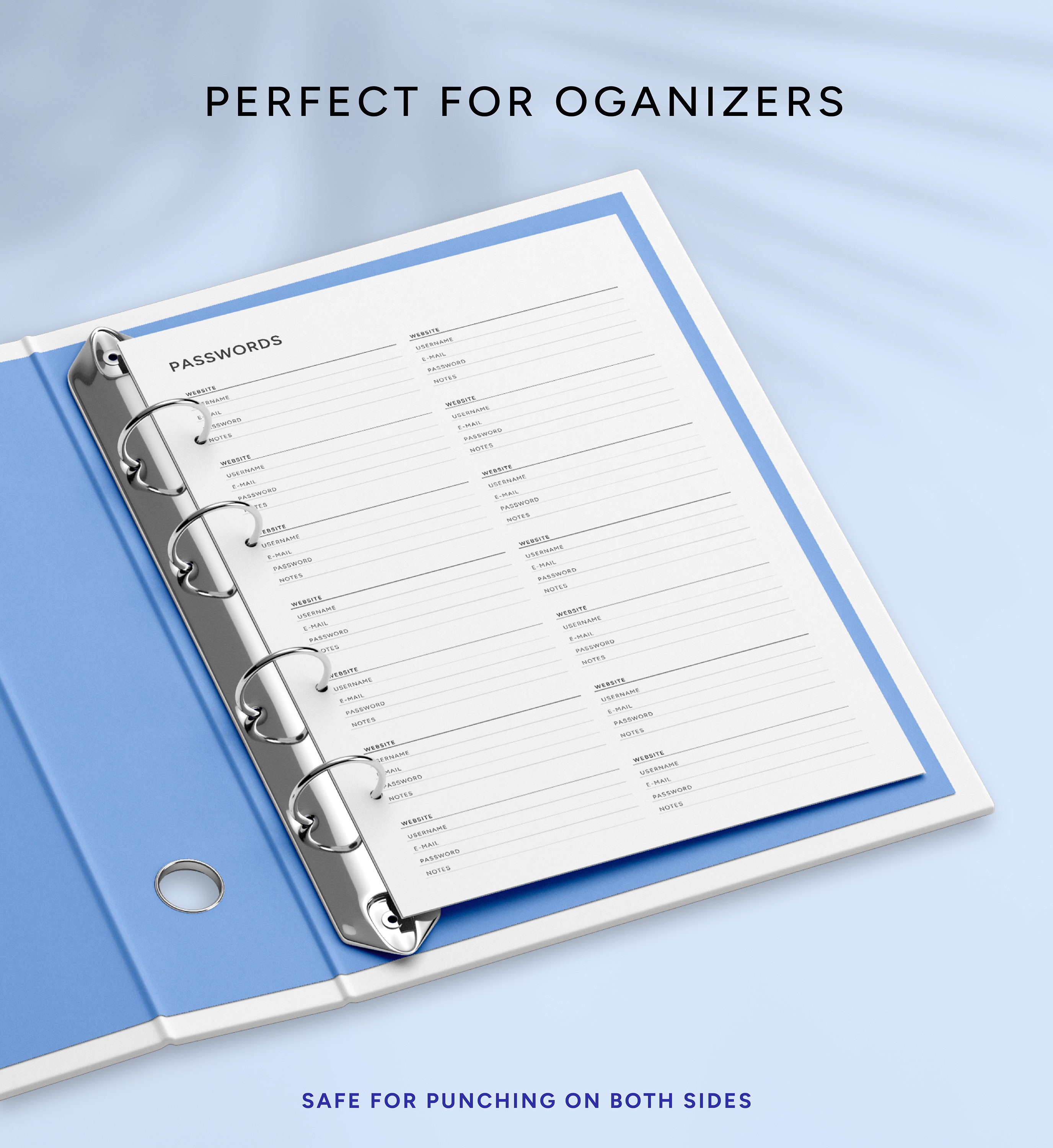 Password Tracker A4 and Letter Printable Password Organizer and Login ...