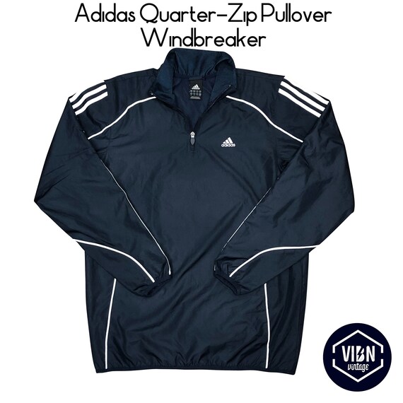 adidas windbreaker quarter zip