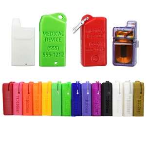Riley Link Case - 3D Printed Rubberized Case with option for Tile - Customize with your phone Number!