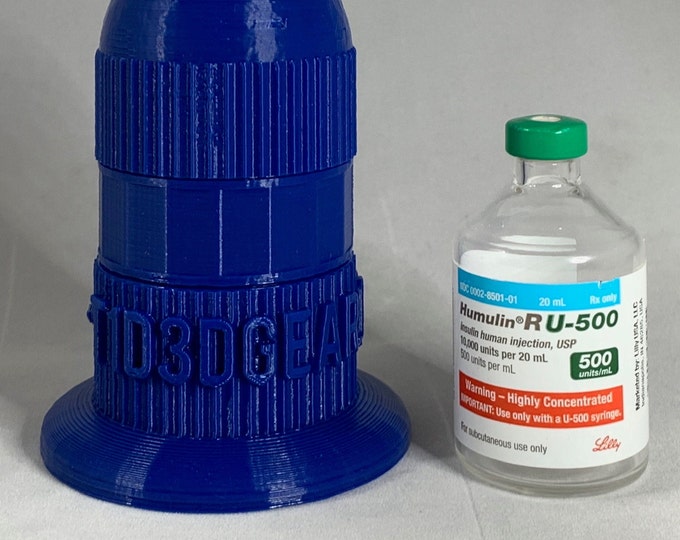 Humulin U-500 20ml 3 Piece 3D Printed Insulin Vial Vessel Protective ...