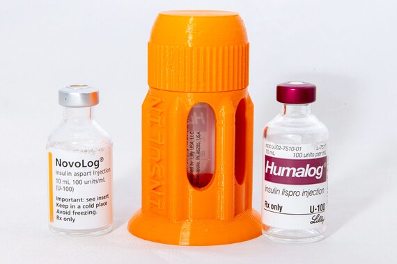 2 Piece Insulin Vial Vessel Protective Case With Windows For Etsy