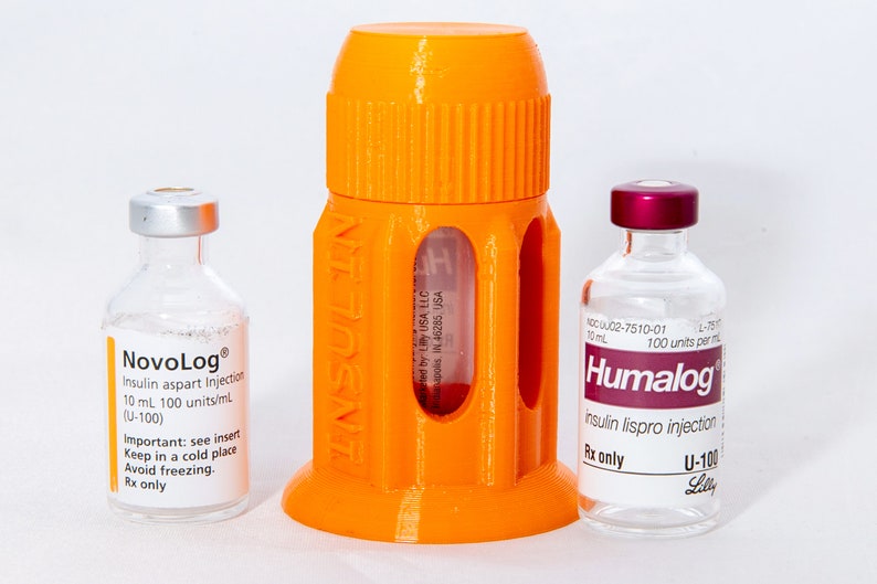 2 Piece Insulin Vial Vessel Protective Case with Windows For Humalog, Novalog, Fiasp, Lyumjev image 4