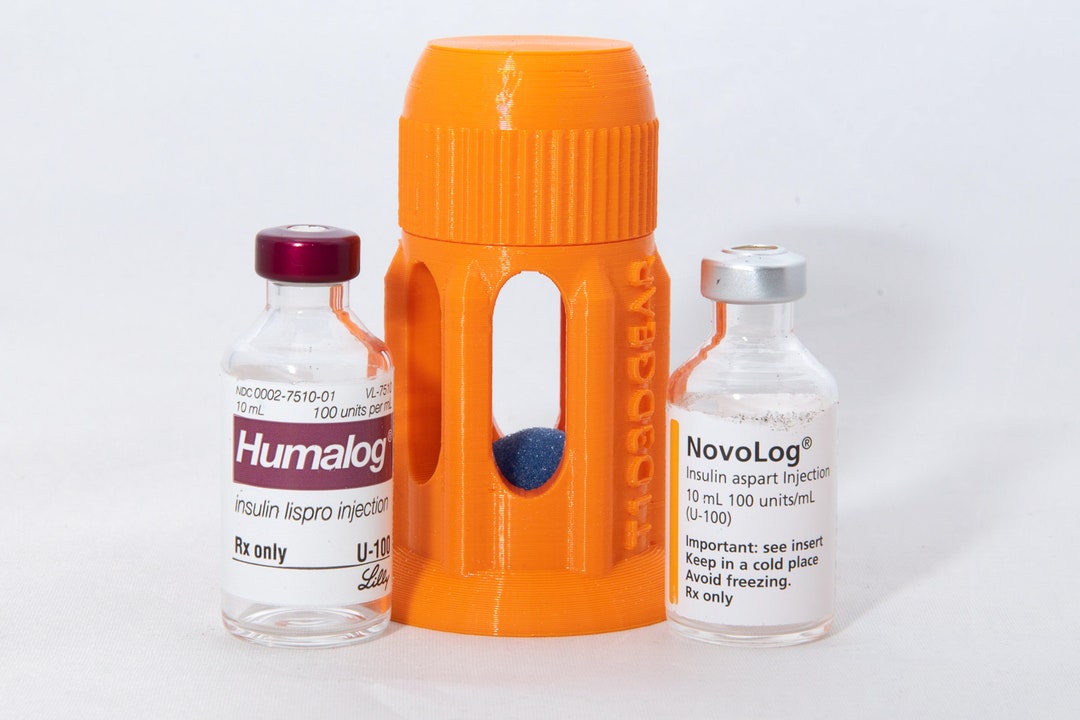 2 Piece Insulin Vial Vessel Protective Case With Windows for Humalog