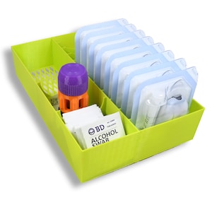 Omnipod Drawer Organizer - 12 Pod caddy plus extra compartments