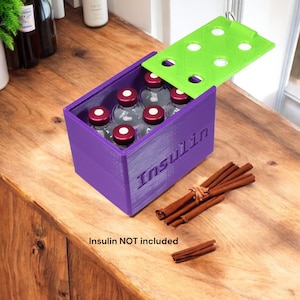 Insulin Caddy With Lid - 6 vial Short