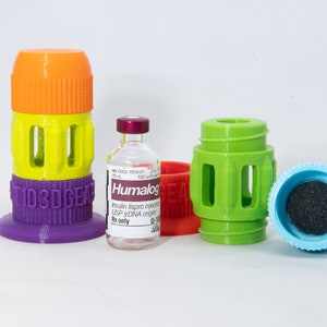 Humalog / Novalog 10ml 3 Piece 3D Printed Insulin Vial Vessel Protective Case image 4