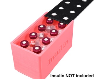 Insulin Caddy With Lid - 8 vial Tall (Fits Admelog & Lantus)