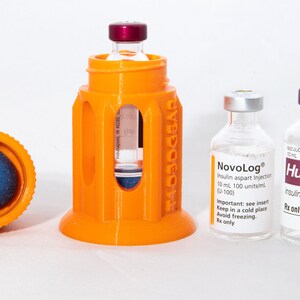 2 Piece Insulin Vial Vessel Protective Case with Windows For Humalog, Novalog, Fiasp, Lyumjev image 2