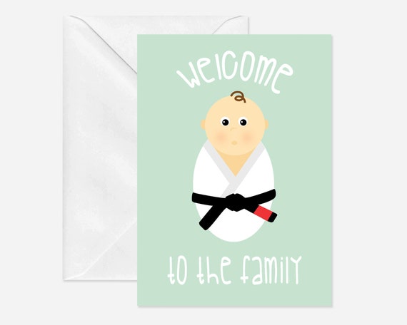 Bienvenido A La Familia Nuevo Bebe Cinturon Negro Jiu Jitsu Etsy