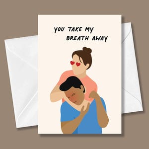 You Take My Breath Away Greeting Card | Funny Rear Naked Choke Valentine for MMA, BJJ, Jiu Jitsu, Submission Grappling