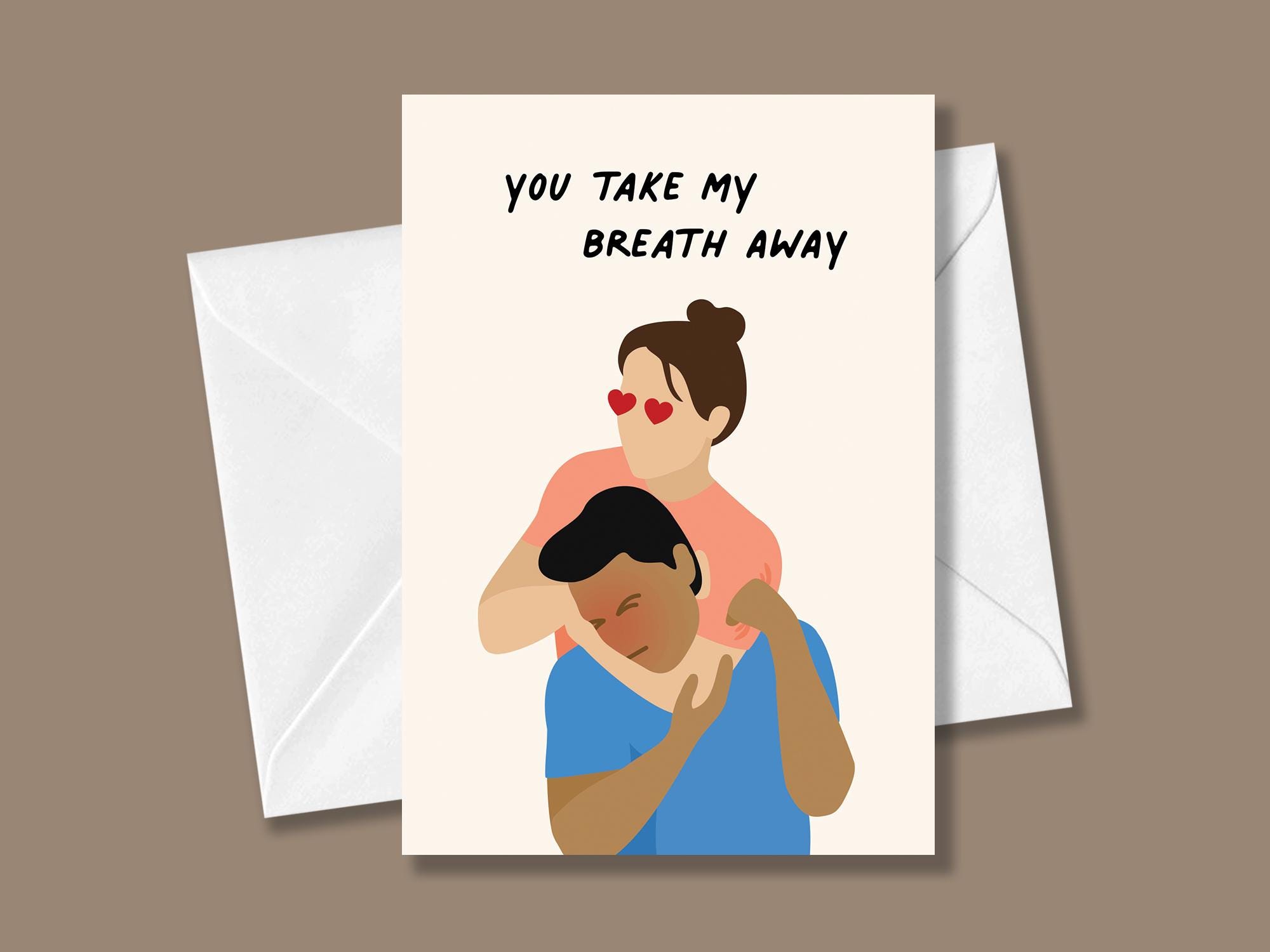 Carte Drôle Saint-Valentin – 'Knockout' Boxe – Pour Mari, Femme, Adulte – Fabriquée Main UK