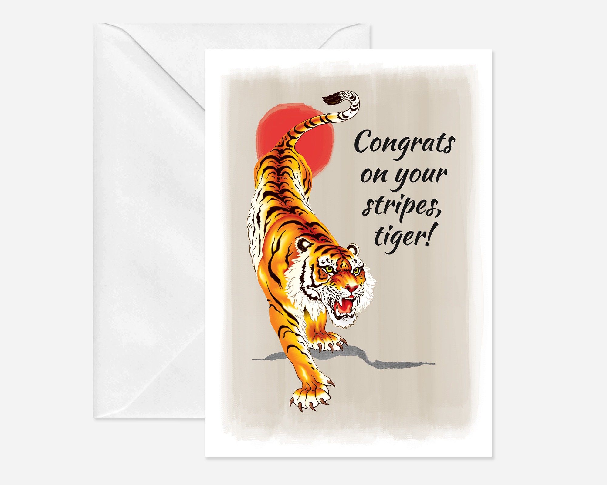 Congrats On Your Stripes Tiger Jiu Jitsu Martial Arts Etsy