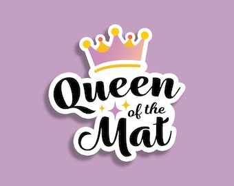 Queen of the Mat Sticker | Jiu Jitsu BJJ, Judo, Wrestling, Karate, Taekwondo, MMA, Women, Girls, Gift Idea | Car, Laptop, Water Bottle Decal