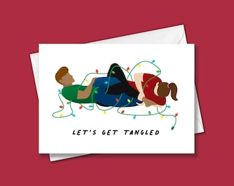 Let's Get Tangled Holiday Christmas Card | Jiu Jitsu, Nogi, MMA, Leg Locks, Heel Hooks