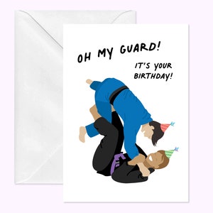 Oh My Guard! It's Your Birthday Greeting Card | Happy Birthday Gifts Jiu Jitsu, BJJ, MMA