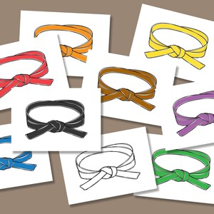 Martial Arts Belt Blank Greeting Card | All Belt Colors Available | Martial Arts, Jiu Jitsu, Judo, Karate, Taekwondo