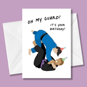 Oh My Guard! It&#39;s Your Birthday Greeting Card | Happy Birthday Gifts Jiu Jitsu, BJJ, MMA