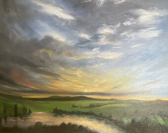 Oil on board ~ Deep Valley