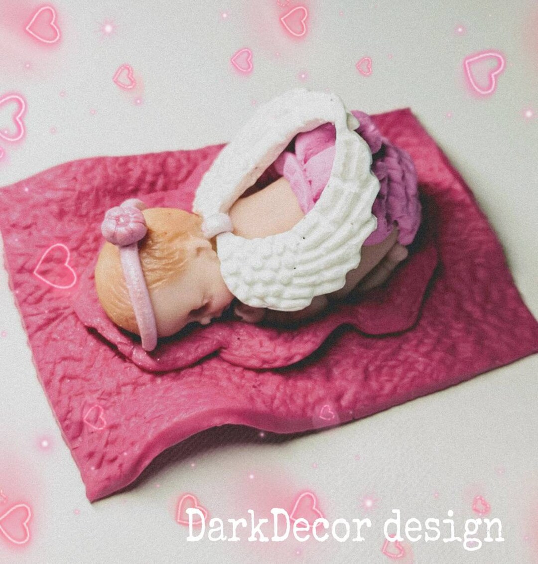 Baby Angel Cake Topper Keepsakes, Personalised for Christening, Baby