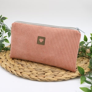 Mäppchen Cord rosa • Flaches Stiftemäppchen • Geschenke für Damen