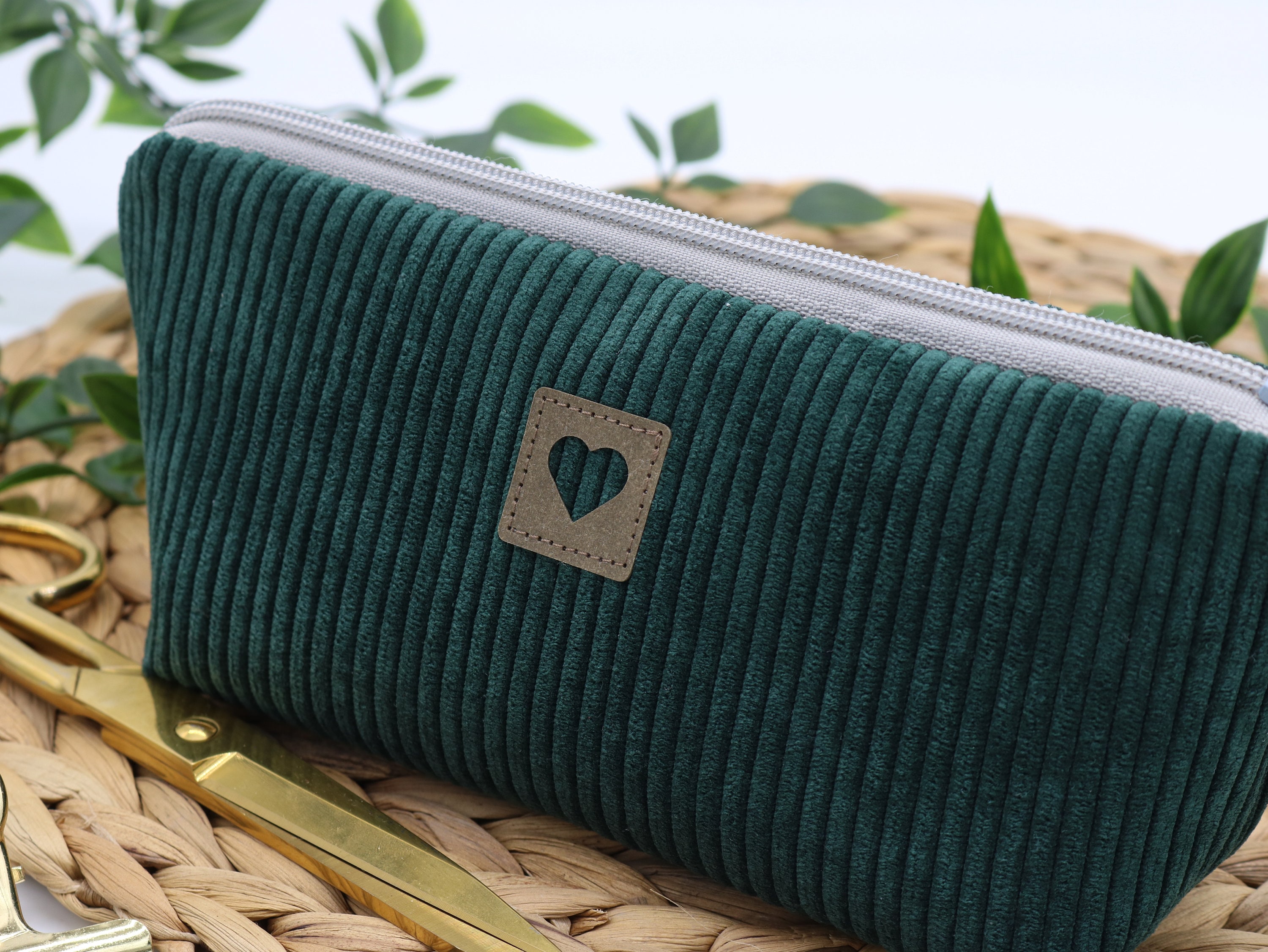 Federmäppchen Aus Cord - Stifttasche Mit Reißverschluss 18cm | Für Schule & Büro