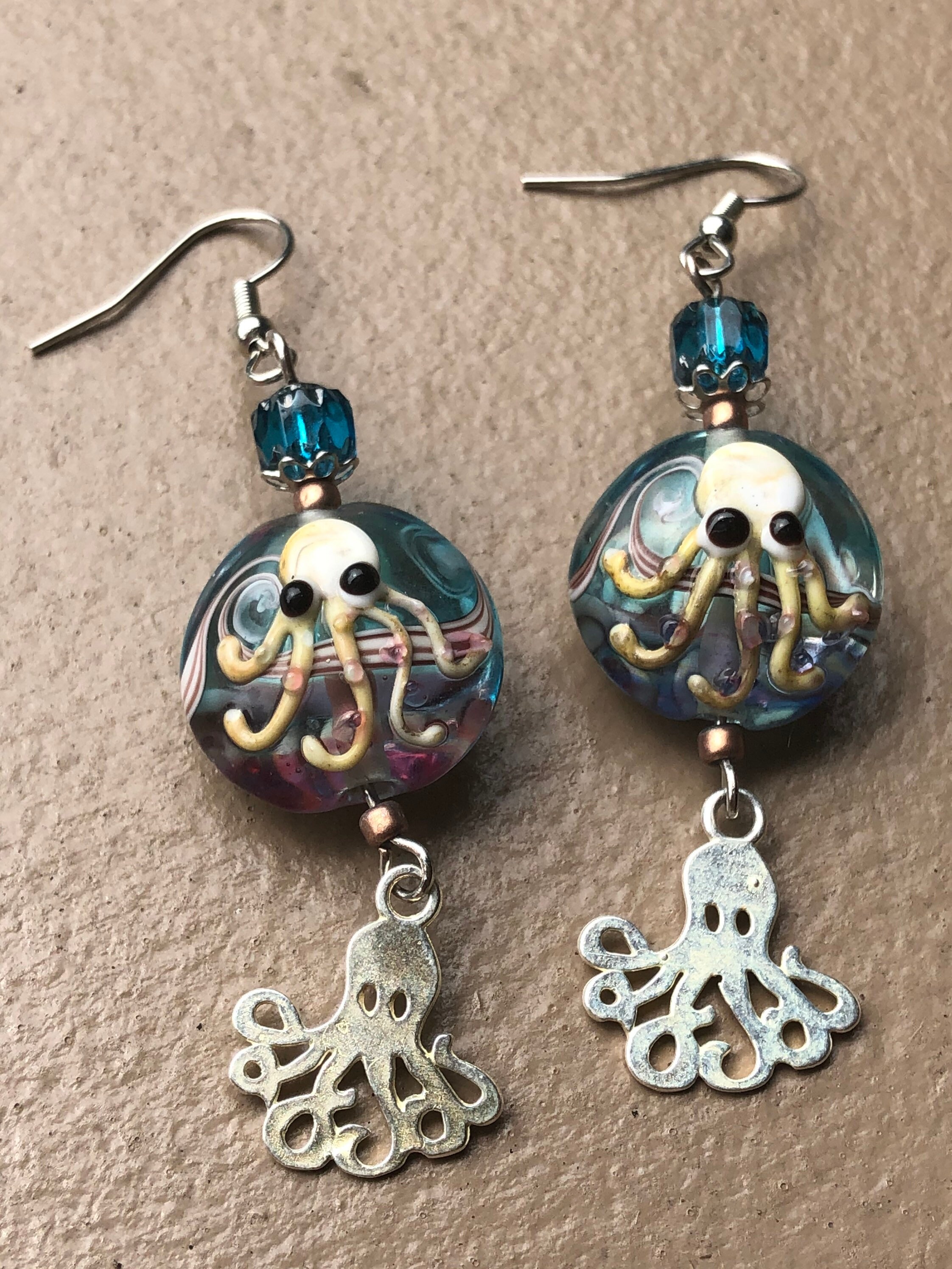 Octopus earrings Etsy