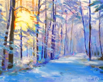 Snowy Path (50cm x 70cm, original acrylic painting)