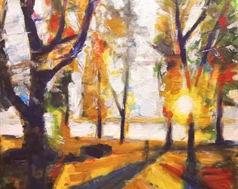 Autumn Light (50cm x 50cm, original acrylic painting)