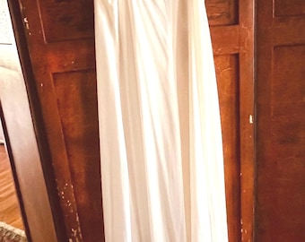 Vintage Eye Ful Peignoir Set Vit Spets Nattlinne Morgonrock Brudunderkläder 1960-tals Romantisk Transparent