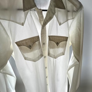 Vintage White Sheer Shirt - Etsy