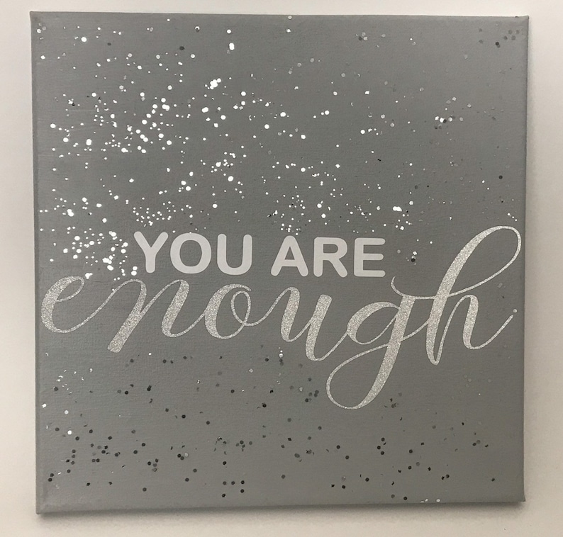 You are enough  Wall Art  Canvas  Wall Decor image 0