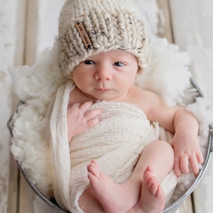 Lime and Linden // The Little Hawthorne Hat with Pom Pom // Custom Hand Knit Beanie // Newborn Infant Baby-Child-Kid image 5