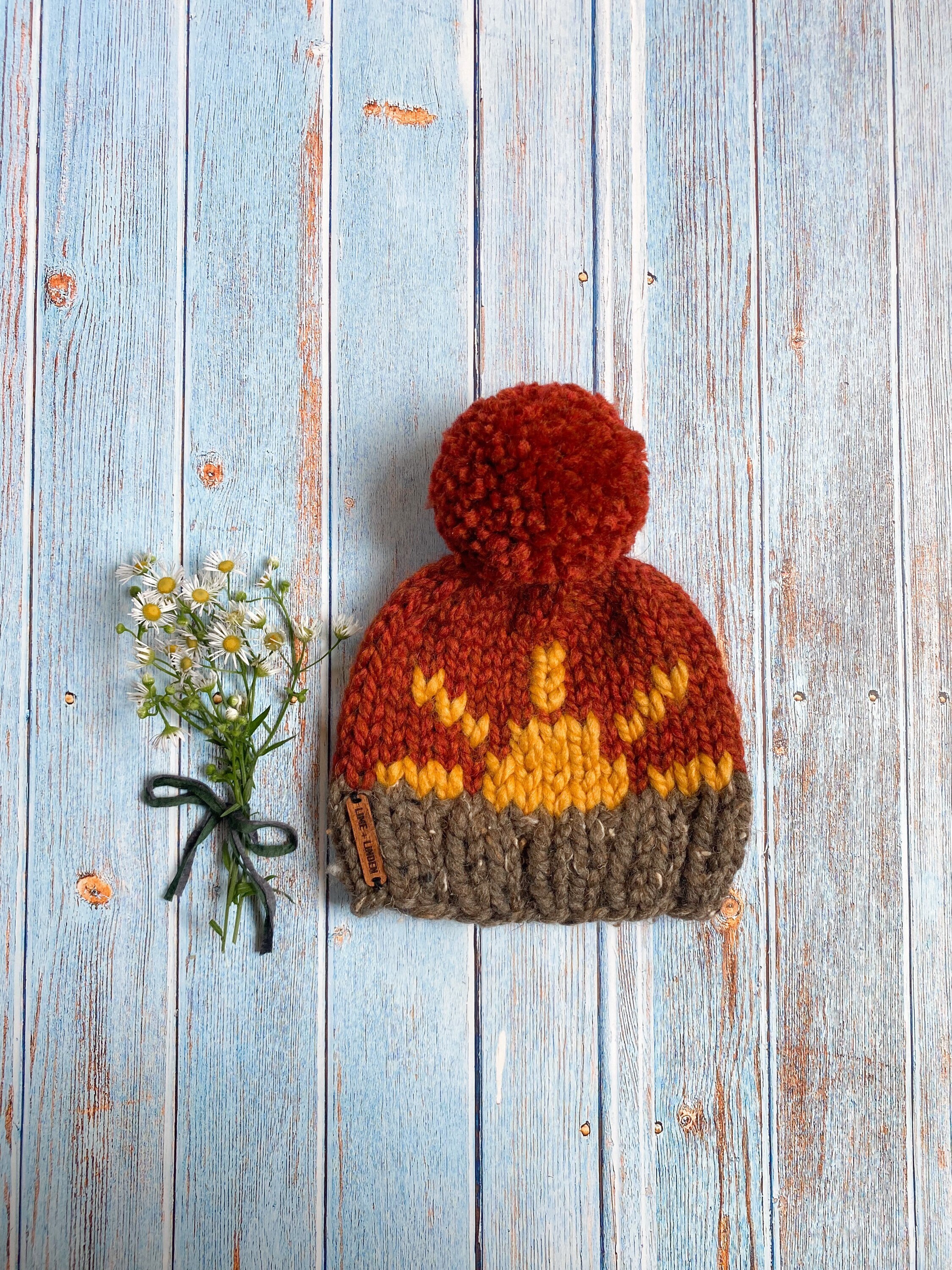 Hand knit sun beanie Sunrise Hat // Custom Hand Knit Sun Beanie - Etsy main image 3
