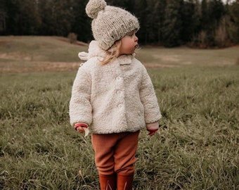 The Classic English Boxwood Hat with Pom Pom // Custom Hand Knit Beanie // Infant-Baby-Child-Kid-Adult