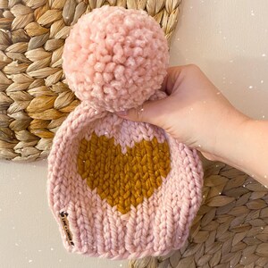 Lime and Linden // Classic Heart Hat // Custom Valentines Heart Beanie // Infant-Baby-Child-Kid-Adult image 4