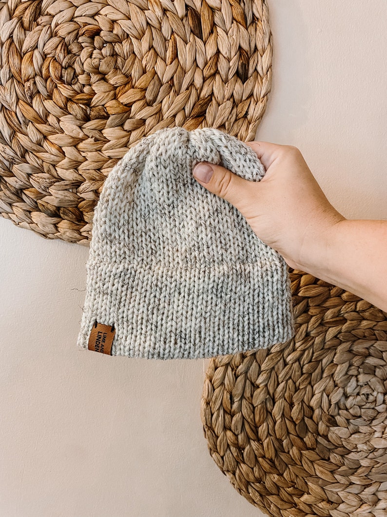 The Linden Beanie // Custom Stretchy Slouch Knit Hat with Double Brim // Infant-Baby-Child-Kid-Adult image 7