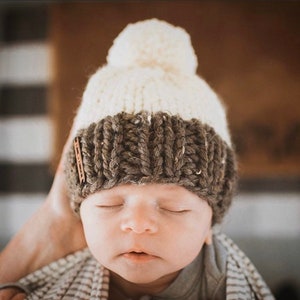 Lime and Linden // The Little Hawthorne Hat with Pom Pom // Custom Hand Knit Beanie // Newborn Infant Baby-Child-Kid image 9