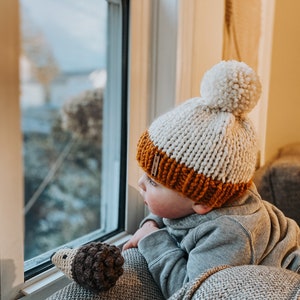 Lime and Linden // The Little Hawthorne Hat with Pom Pom // Custom Hand Knit Beanie // Newborn Infant Baby-Child-Kid image 4