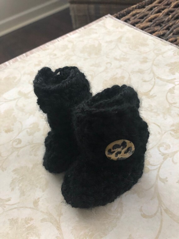 infant girl black boots