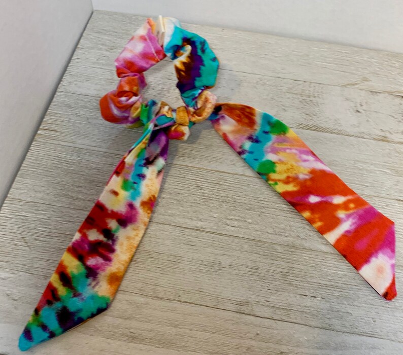 Tie Dye Hair Scrunchie Scarf Hair Scrunchies Ponytail Etsy