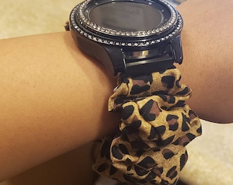Apple Watch-band met dierenprint luipaardprint, Fitbit Versa, Galaxy smartwatch, huidvriendelijk bandje, 20 mm, 22 mm, vervanging