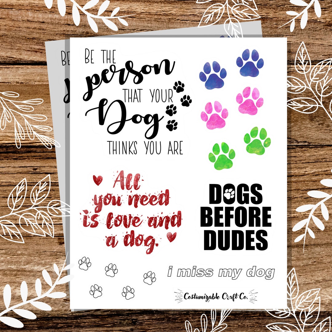 2pack Dog Themed Stickers for Journal or Planner Etsy