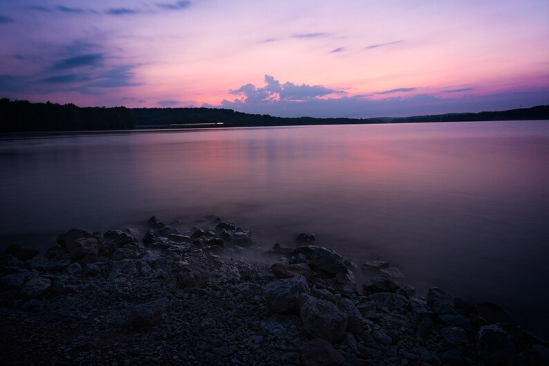 Lake Arthur Sunset Pennsylvania Fine Art Photography Scenic Etsy