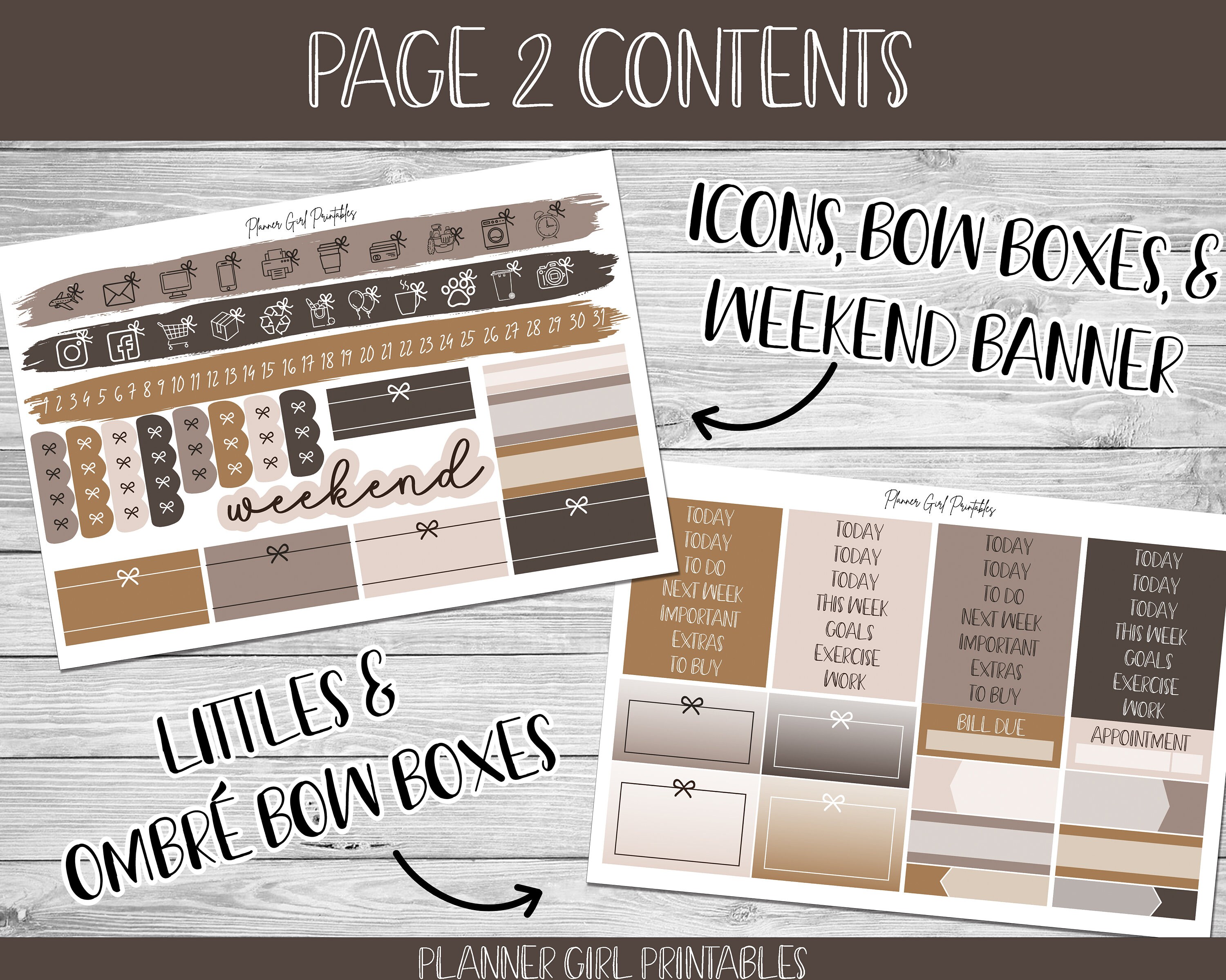 PRINTABLE Standard Vertical Planner Stickers Weekly Kit | Snow Lodge ...