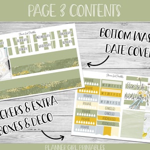 PRINTABLE Happy Planner Classic Stickers Weekly Kit | Daisies Spring ...