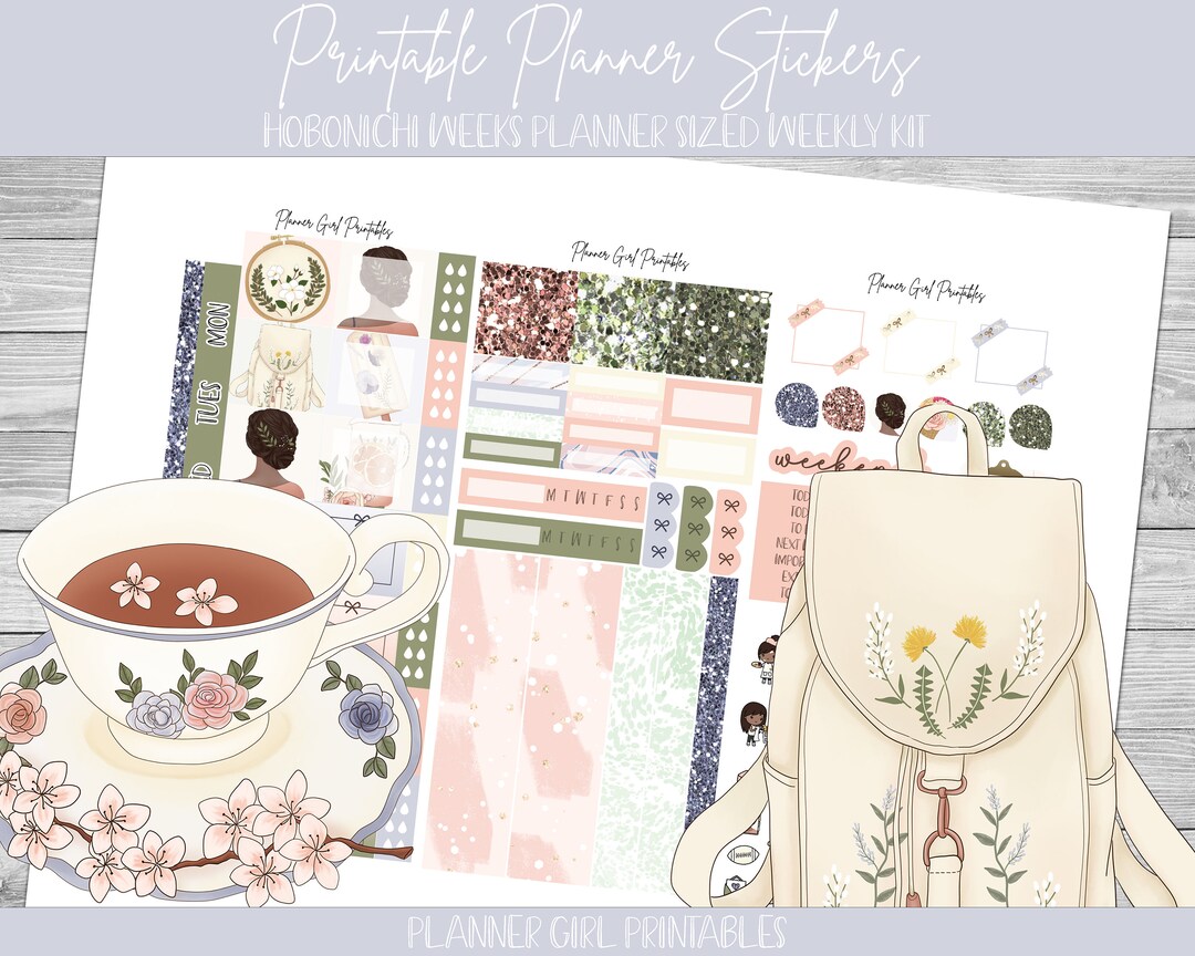 PRINTABLE Hobonichi Weeks Weekly Kit | Spring Time Flowers Feminine ...