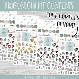 PRINTABLE Hobonichi Weeks Weekly Kit | Lets Hygge Stay Home Teal Boho ...