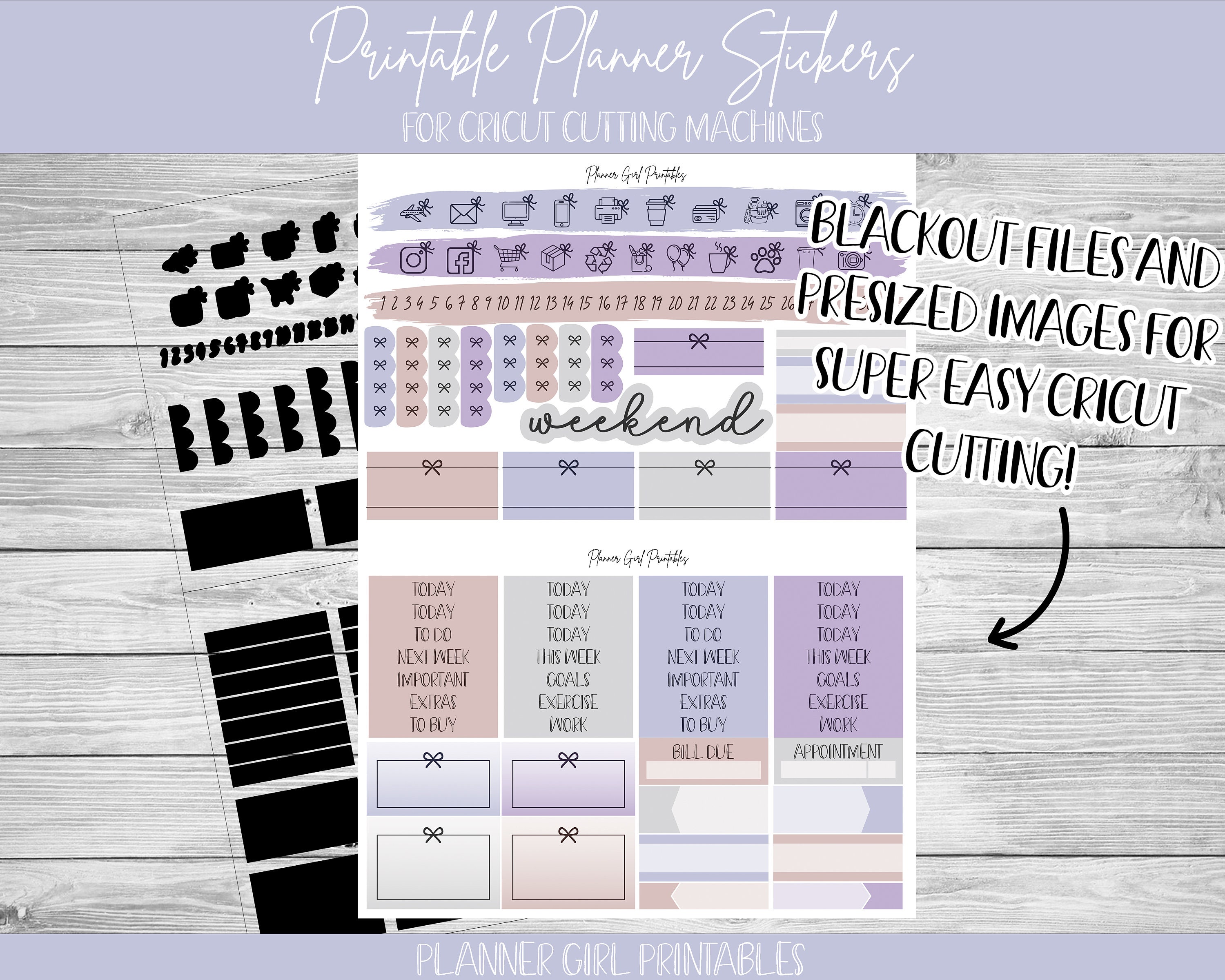 PRINTABLE Happy Planner Classic Stickers Weekly Kit Lazy | Etsy
